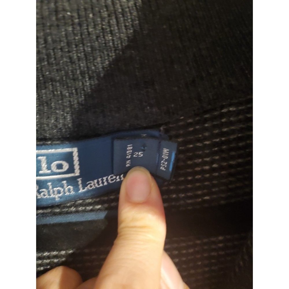 Vtg Polo by Ralph Lauren 100% Merino Wool Collared Quarter Zip Sweater, Size XXL - Picture 6 of 7